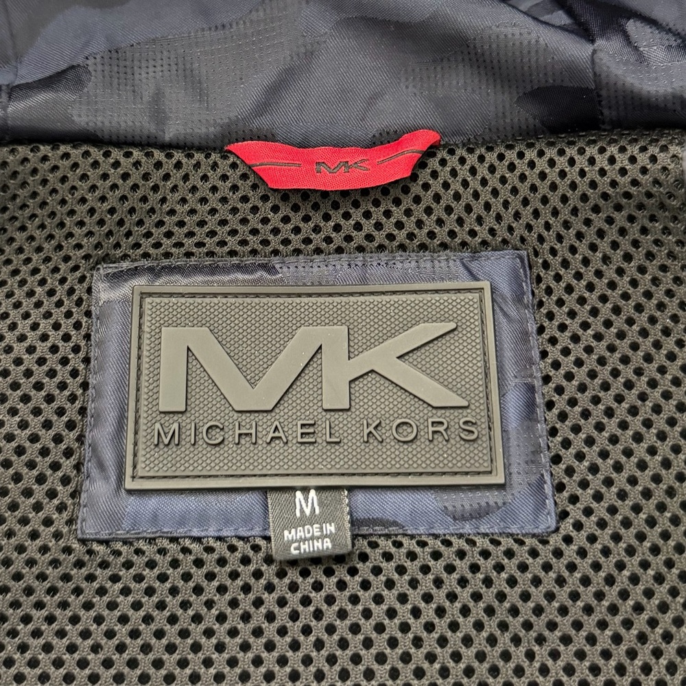 Michael Kors Navy Camouflage Quilted Puffer Jacket-Water/Cold Resistant -M - Picture 12 of 16
